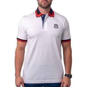 MACEOO POLO MOZART ANGLE TIP DARK WHITE Polo Shirt Size 4XL New